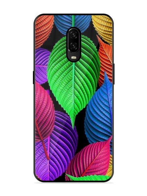 Rainbow Leaf Symphony Glossy Soft Edge Case for Oneplus 6T Chachhi