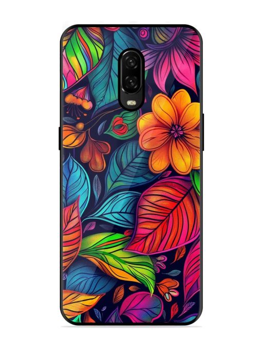 Rainbow Of Blooms Glossy Soft Edge Case for Oneplus 6T Chachhi