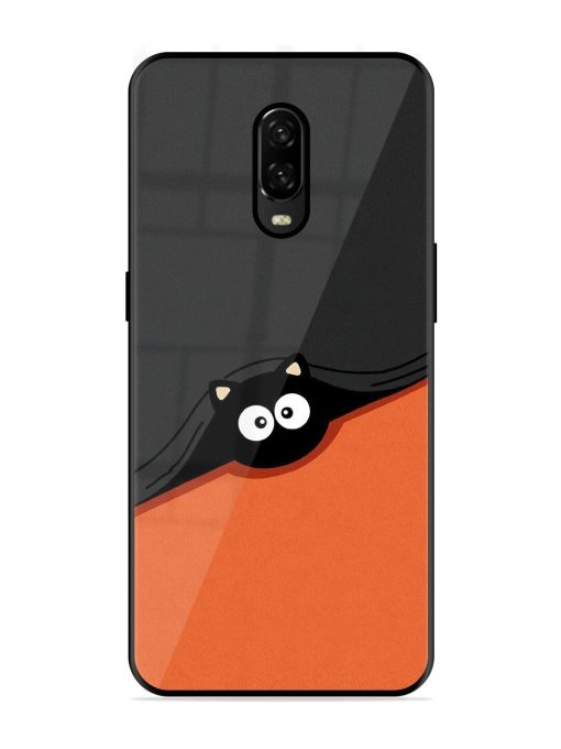 Peek-A-Boo Kitty Glossy Soft Edge Case for Oneplus 6T Chachhi