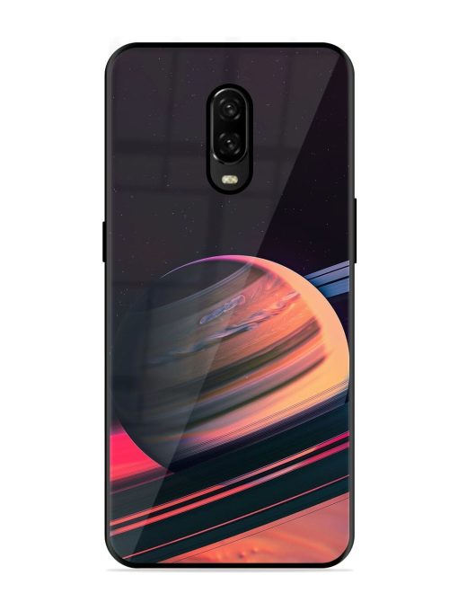 Neon Saturn Glossy Soft Edge Case for Oneplus 6T Chachhi