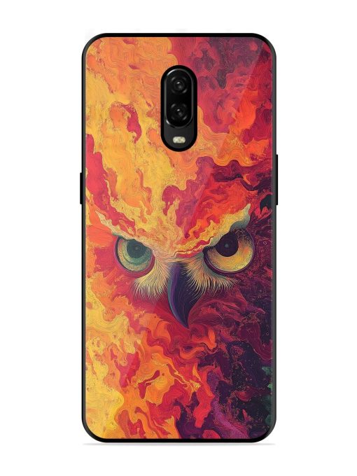 Fiery Owl Glossy Soft Edge Case for Oneplus 6T