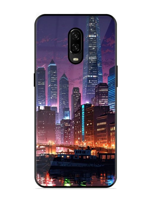 Neon Nightscape Glossy Soft Edge Case for Oneplus 6T Chachhi