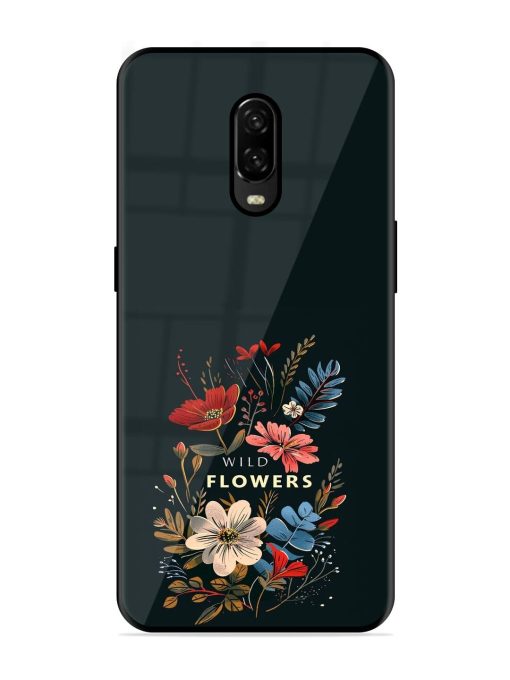 Dark Floral Glossy Soft Edge Case for Oneplus 6T Chachhi