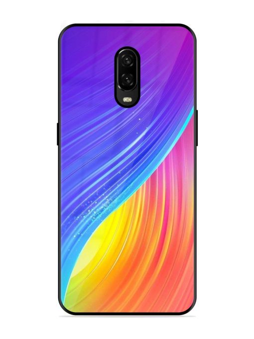 Neon Swirl Glossy Soft Edge Case for Oneplus 6T Chachhi