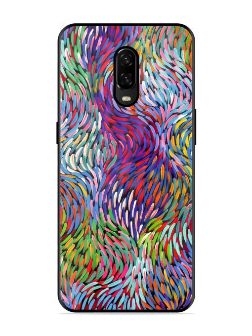 Vibrant Waves Glossy Soft Edge Case for Oneplus 6T Chachhi