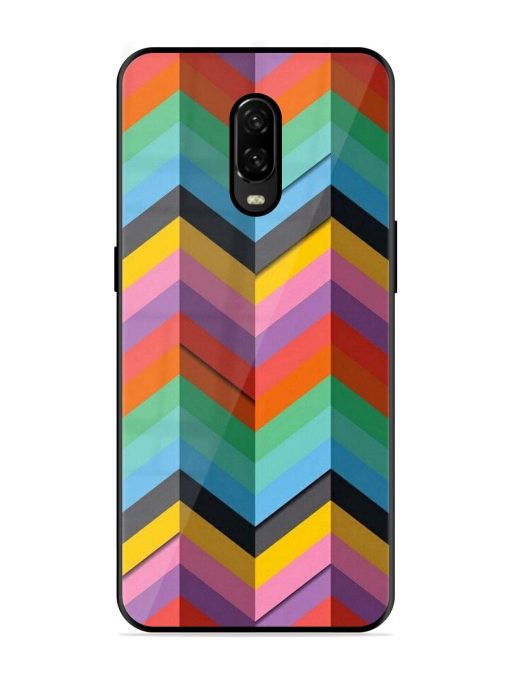 Colorful Zigzag Glossy Soft Edge Case for Oneplus 6T Chachhi