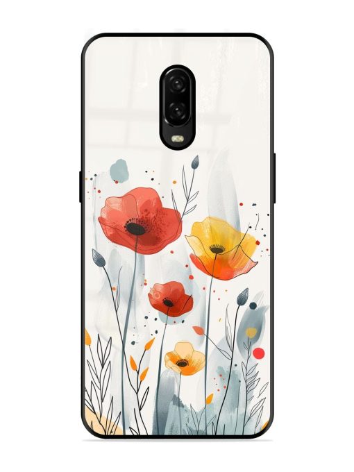 Poppy Fields Glossy Soft Edge Case for Oneplus 6T Chachhi