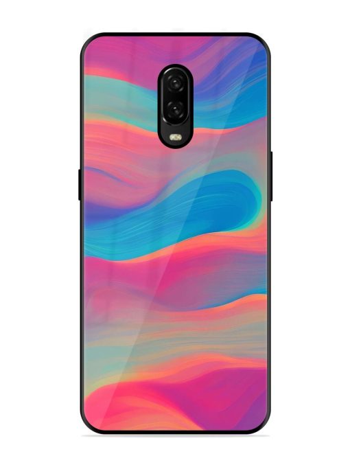 Wavy Wonder Glossy Soft Edge Case for Oneplus 6T Chachhi