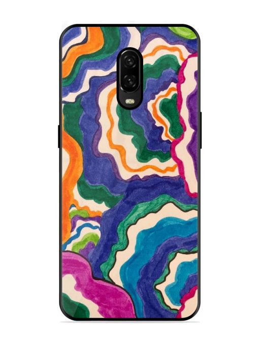 Wavy Wonder Glossy Soft Edge Case for Oneplus 6T Chachhi