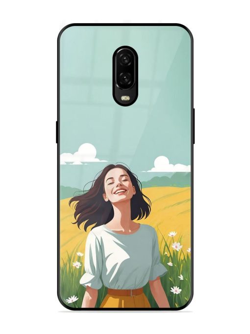 Girl Graffiti Glossy Soft Edge Case for Oneplus 6T Chachhi