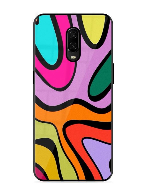 Groovy Swirls Glossy Soft Edge Case for Oneplus 6T Chachhi