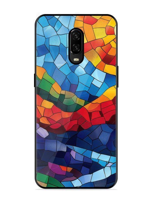 Mosaic Sunset Glossy Soft Edge Case for Oneplus 6T Chachhi