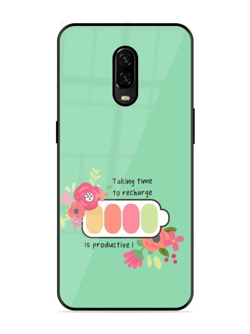 Recharge And Bloom Glossy Soft Edge Case for Oneplus 6T