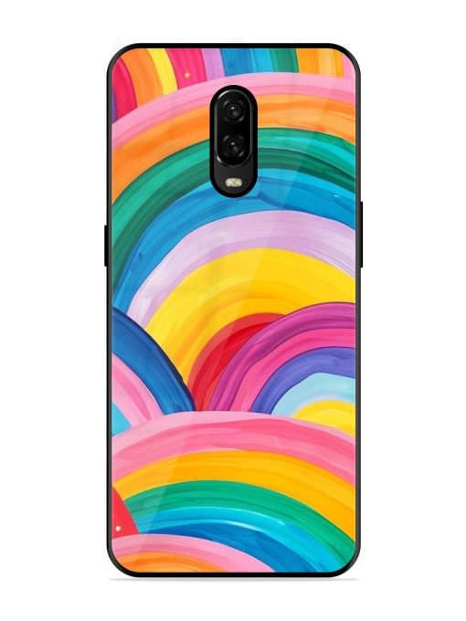 Rainbow Cascade Glossy Soft Edge Case for Oneplus 6T Chachhi