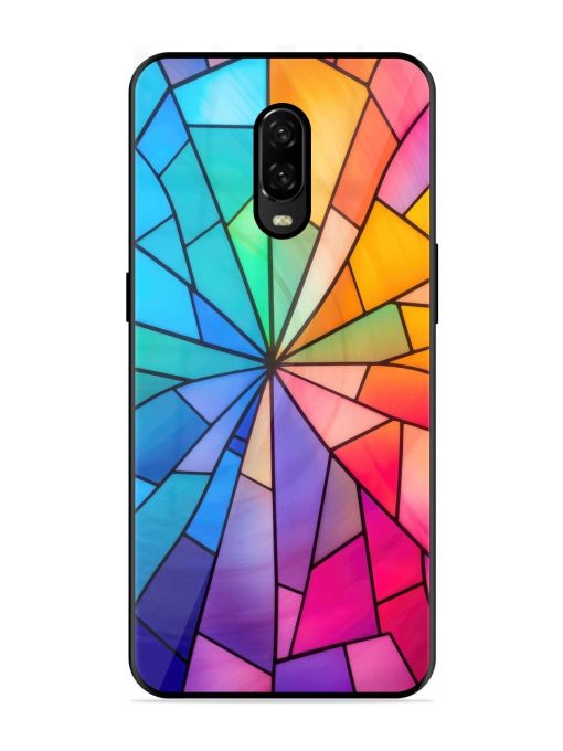 Stained Glass Kaleidoscope Of Colors Glossy Soft Edge Case for Oneplus 6T