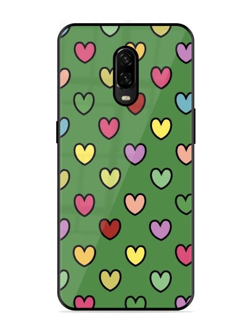 Rainbow Heart Parade Glossy Soft Edge Case for Oneplus 6T Chachhi