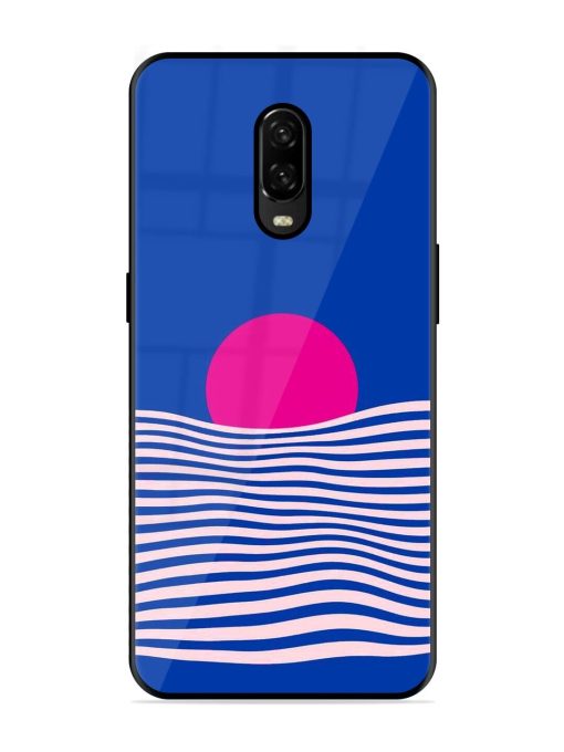 Pink Sunset Over Blue Waves Glossy Soft Edge Case for Oneplus 6T Chachhi