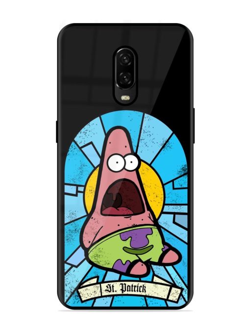 St. Patrick'S Day Stained Glass Patrick Star Glossy Soft Edge Case for Oneplus 6T Chachhi