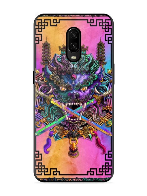 Psychedelic Fu Dog Tapestry Glossy Soft Edge Case for Oneplus 6T Chachhi