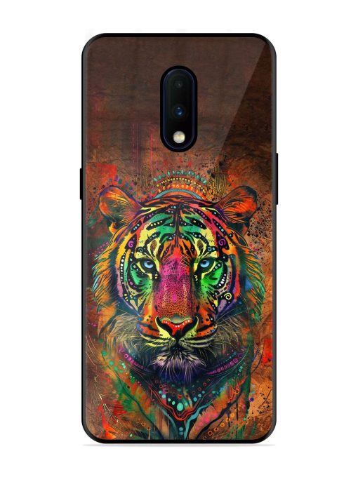 Cosmic Tiger Glossy Soft Edge Case for Oneplus 7 Chachhi