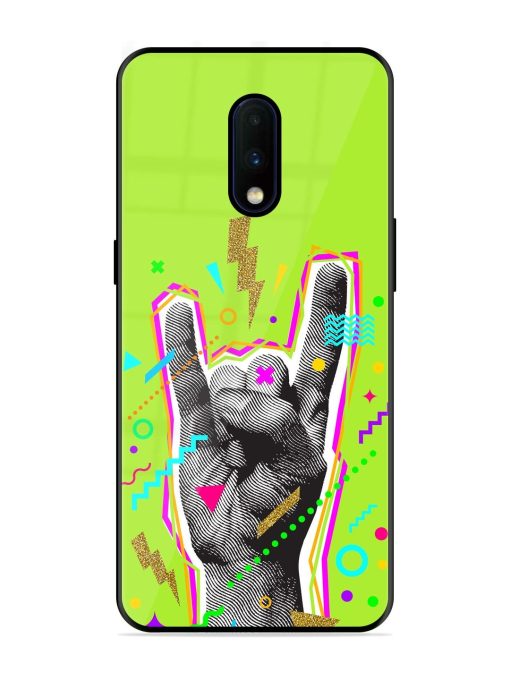 Neon Rock Glossy Soft Edge Case for Oneplus 7 Chachhi