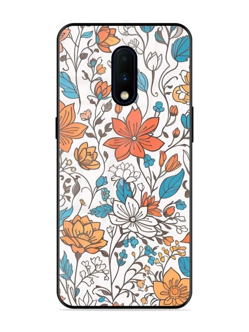 Floral Symphony Glossy Soft Edge Case for Oneplus 7 Chachhi