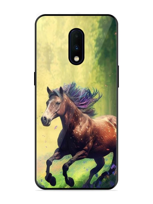 Enchanted Gallop Glossy Soft Edge Case for Oneplus 7 Chachhi