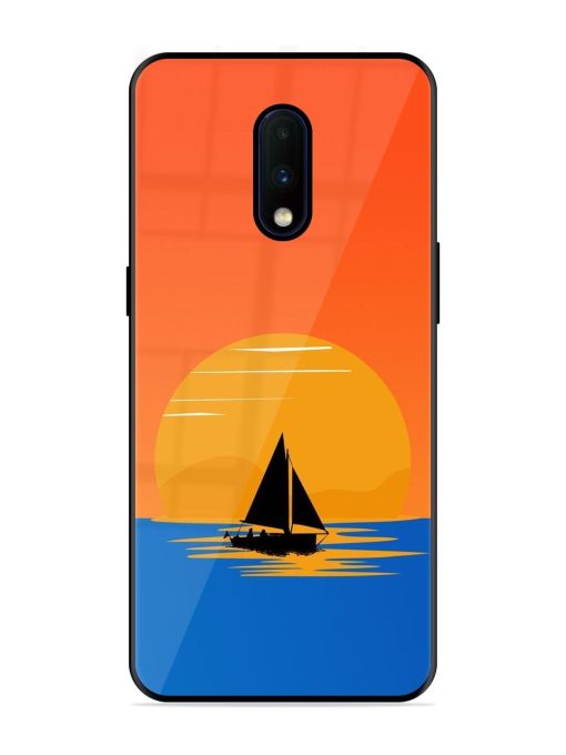 Sunset Sail Glossy Soft Edge Case for Oneplus 7 Chachhi