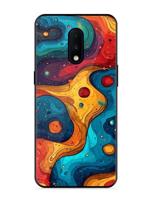 Cosmic Swirl Glossy Soft Edge Case for Oneplus 7 Chachhi