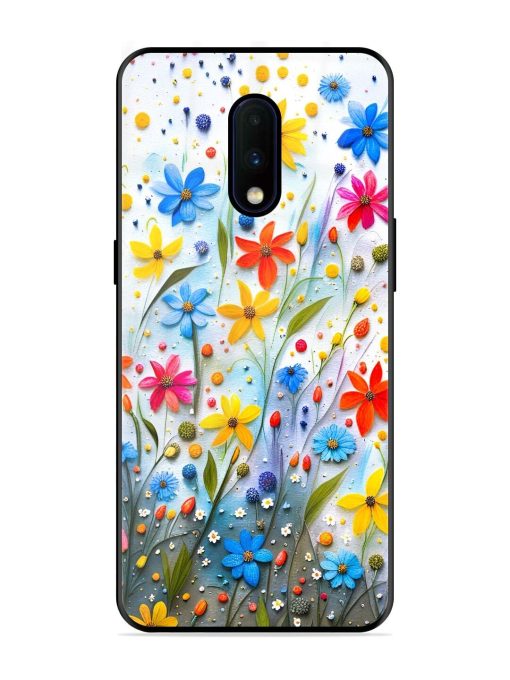 Vibrant Floral Glossy Soft Edge Case for Oneplus 7 Chachhi