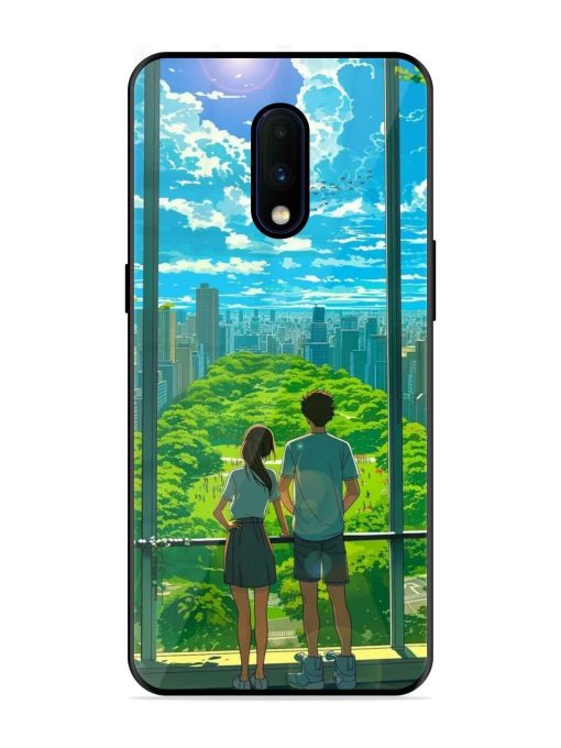 Cyberpunk Dreamscape Glossy Soft Edge Case for Oneplus 7 Chachhi