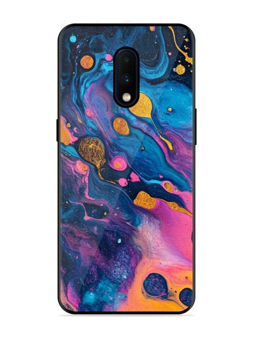 Cosmic Swirl Glossy Soft Edge Case for Oneplus 7 Chachhi