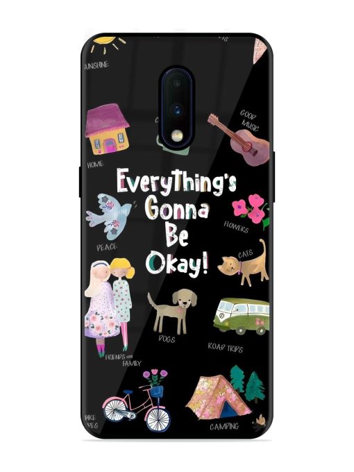 Everything'S Gonna Be Okay Glossy Soft Edge Case for Oneplus 7 Chachhi