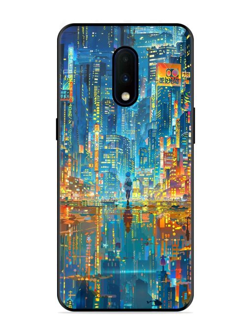 Neon Metropolis Glossy Soft Edge Case for Oneplus 7 Chachhi