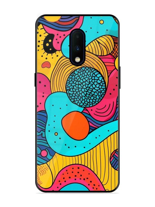 Psychedelic Patterns Glossy Soft Edge Case for Oneplus 7 Chachhi