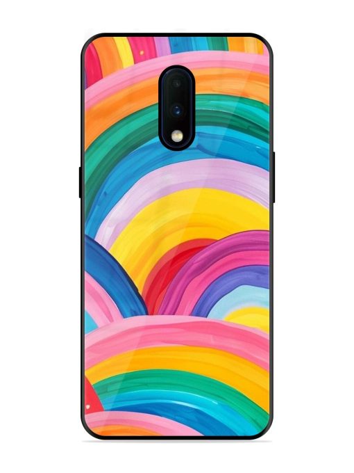 Rainbow Symphony Glossy Soft Edge Case for Oneplus 7 Chachhi