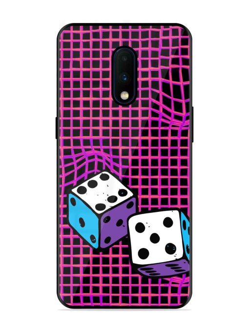 Glitched Dice Glossy Soft Edge Case for Oneplus 7 Chachhi