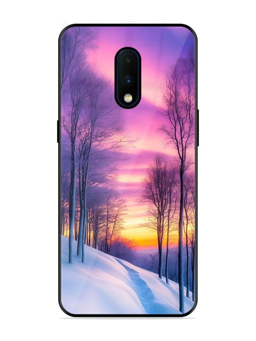 Winter'S Purple Haze Glossy Soft Edge Case for Oneplus 7 Chachhi