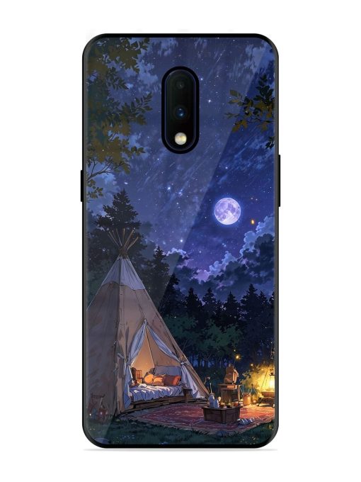 Moonlight Camping Glossy Soft Edge Case for Oneplus 7 Chachhi