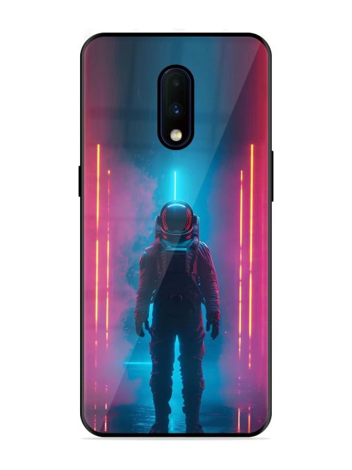 Neon Astronaut Glossy Soft Edge Case for Oneplus 7 Chachhi