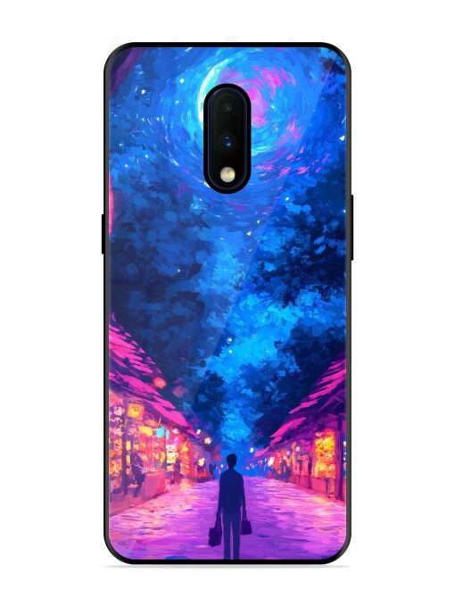 Neon Nightscape Glossy Soft Edge Case for Oneplus 7 Chachhi