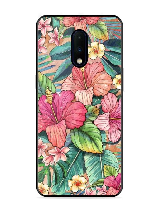 Tropical Tapestry Glossy Soft Edge Case for Oneplus 7