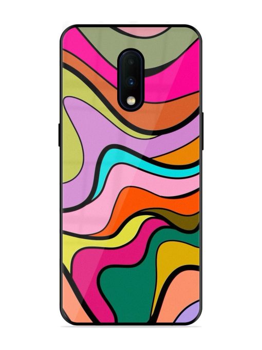 Wavy Wonder Glossy Soft Edge Case for Oneplus 7 Chachhi