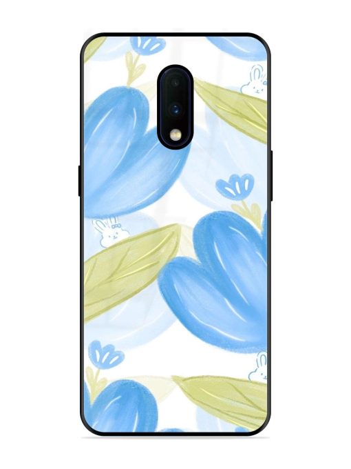 Bunny'S Blue Garden Glossy Soft Edge Case for Oneplus 7 Chachhi