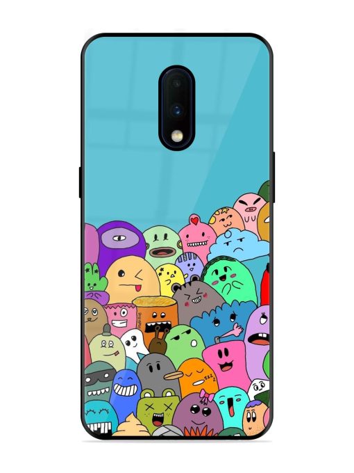 Monster Mash Glossy Soft Edge Case for Oneplus 7 Chachhi