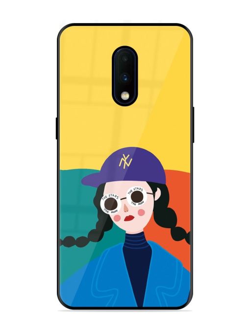 Starry-Eyed Girl Glossy Soft Edge Case for Oneplus 7 Chachhi