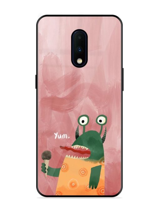 Hungry Monster Glossy Soft Edge Case for Oneplus 7 Chachhi