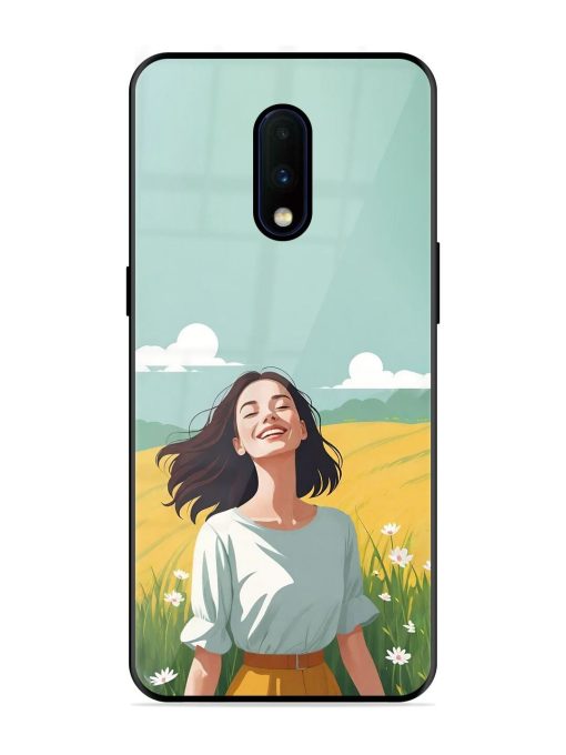 Girl Graffiti Glossy Soft Edge Case for Oneplus 7 Chachhi