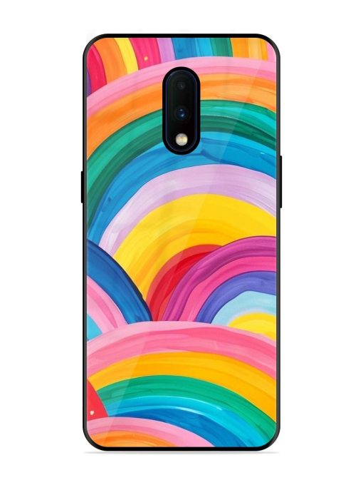 Rainbow Cascade Glossy Soft Edge Case for Oneplus 7 Chachhi