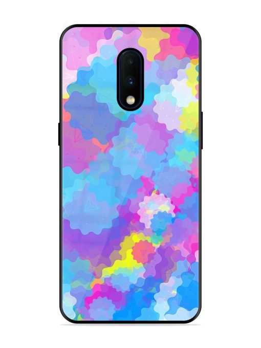 Psychedelic Cloud Burst Glossy Soft Edge Case for Oneplus 7 Chachhi